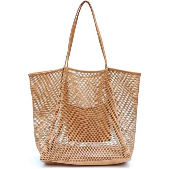 Mesh Beach Tote‎ Womens Shoulder Handbag - Picture 7 of 7